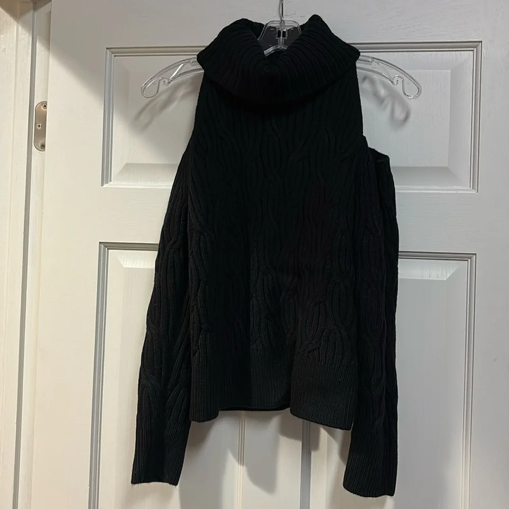 Evereve Open Shoulder Turtleneck Sweater - Picture 1 of 8